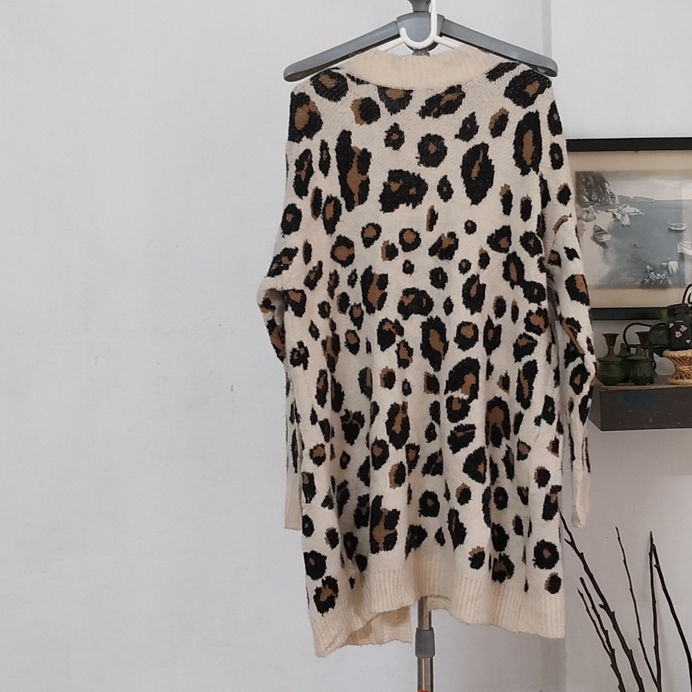 Renoma loose fit leopard print Cardigan - Picture 6 of 11